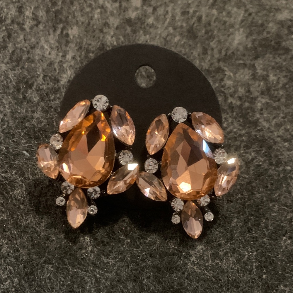 Elegant Pink Crystal Earrings